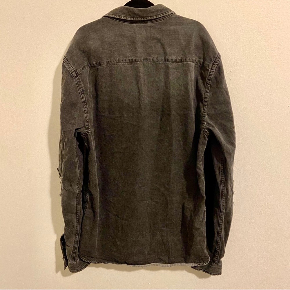 CPO provisions gray denim destroyed shirt EUC - Picture 11 of 15